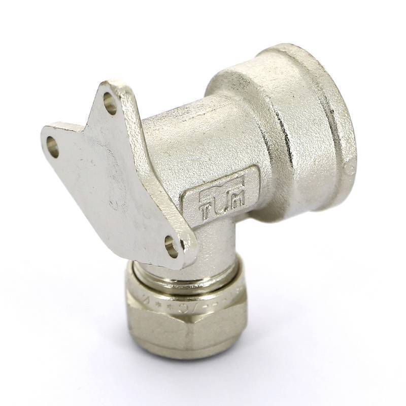 Водорозетка обжимная Tiemme 16x3/4 ВР никелированная 1600096