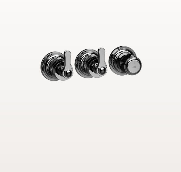 Смеситель для душа, Gessi, VENTI20, на 2 потребителя, настенный встраиваемый, цвет-Black Metal PVD