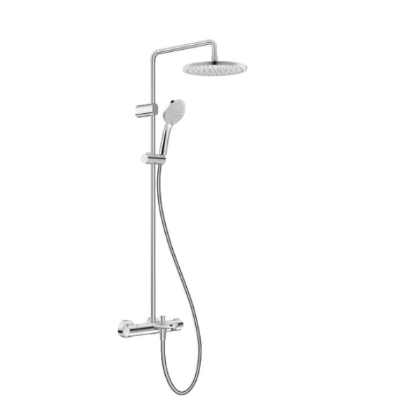 Душевая стойка Duravit Wave с термостатом и изливом хром WA5280008C10