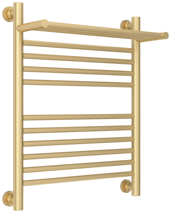 Полотенцесушитель водяной Сунержа Богема + с 1 полкой 600x500 мм матовая шампань 022-0223-6050