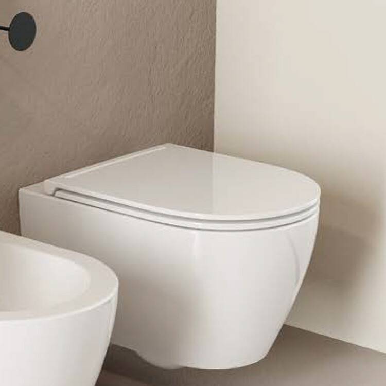 Сиденье для унитаза Scarabeo Glam с микролифтом белое 5535/B