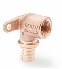 Угольник настенный REHAU RAUTITAN RX 25-Rp 3/4 короткий бронза 14563611001