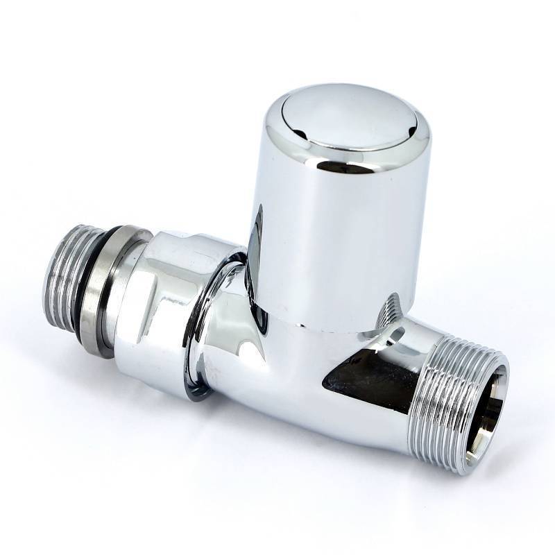 Вентиль радиаторный ручной Carlo Poletti Compact 1/2 х M24 прямой хром V150511B