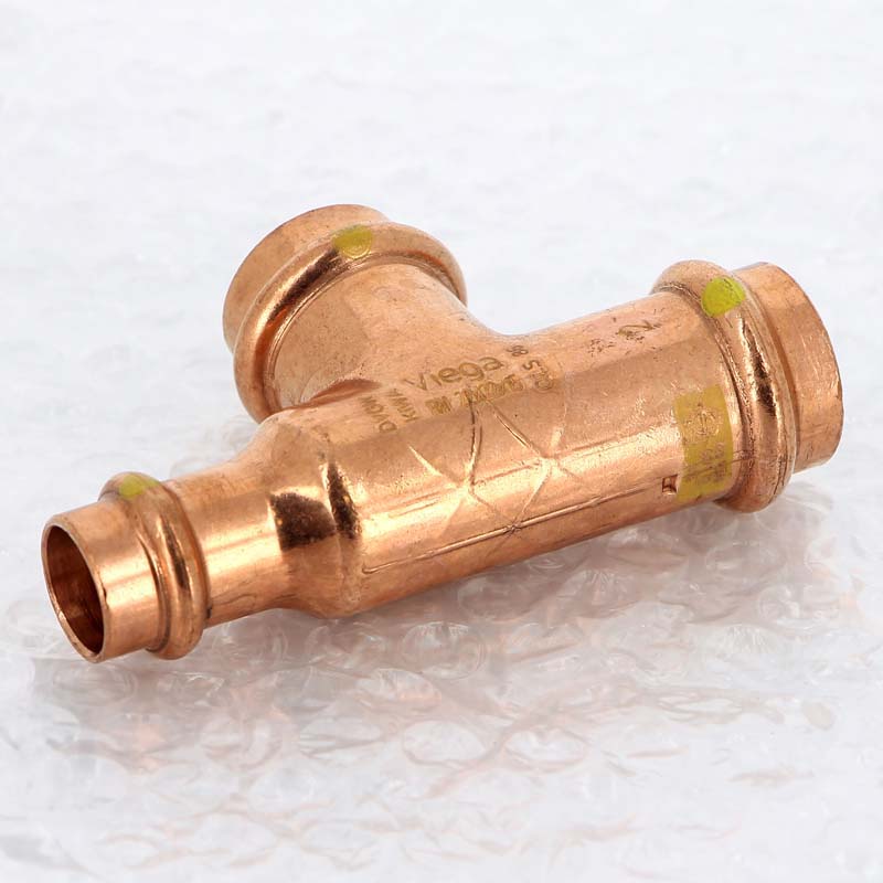 Тройник пресс медный Viega Profipress G 22x22x15 мм 346041