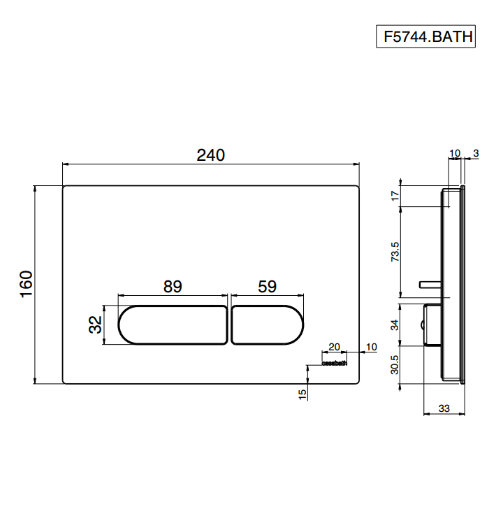 Клавиша смыва FIMA Carlo Frattini Complementi Bagno для Geberit Sigma 8/12 240x160 мм цвет брашированный никель F5744SN