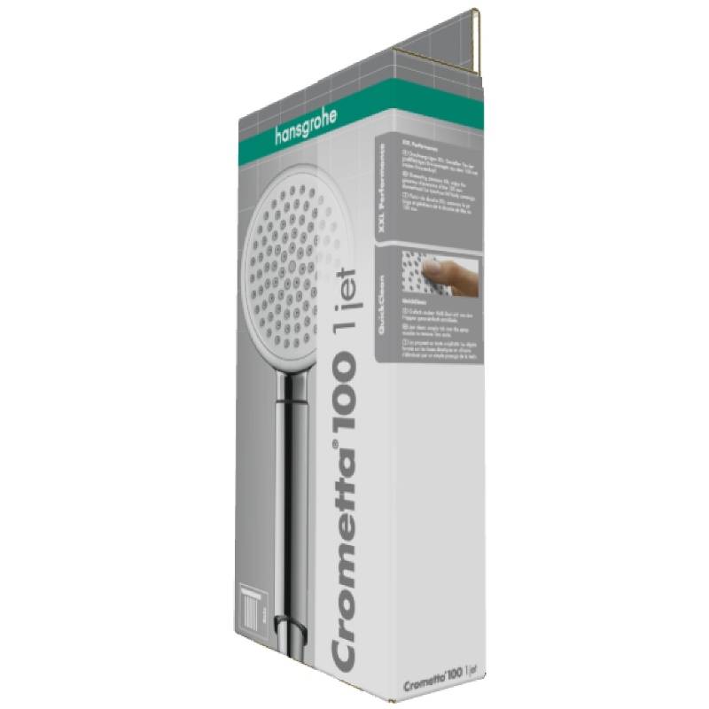 Ручной душ Hansgrohe Crometta 100 1jet белый/хром 26825400