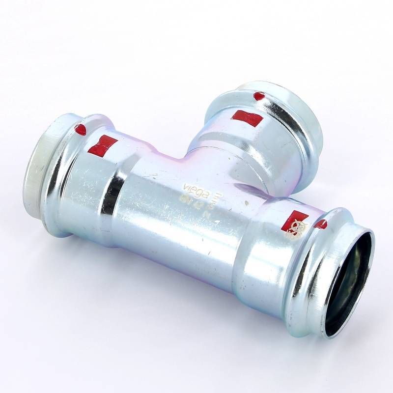 Тройник пресс Viega Prestabo оцинкованная сталь 42 мм 558666