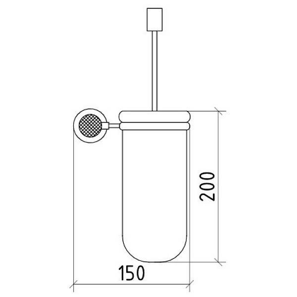 Ершик для туалета Boheme Royal Cristal подвесной золото 10933-G