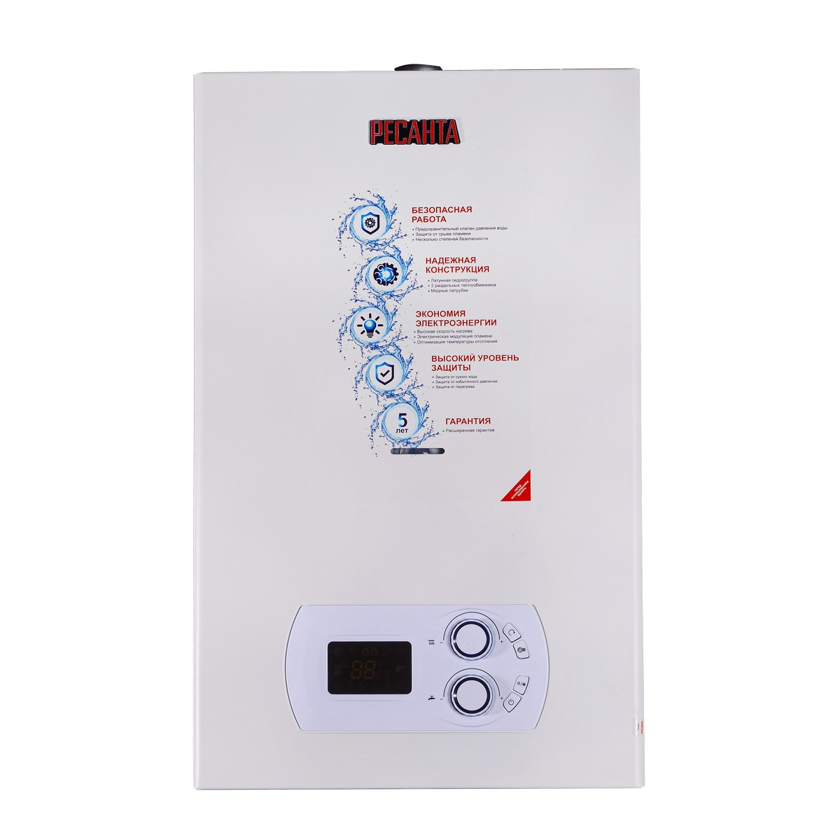 Котел газовый Ресанта ГК-24 настенный двухконтурный 18017