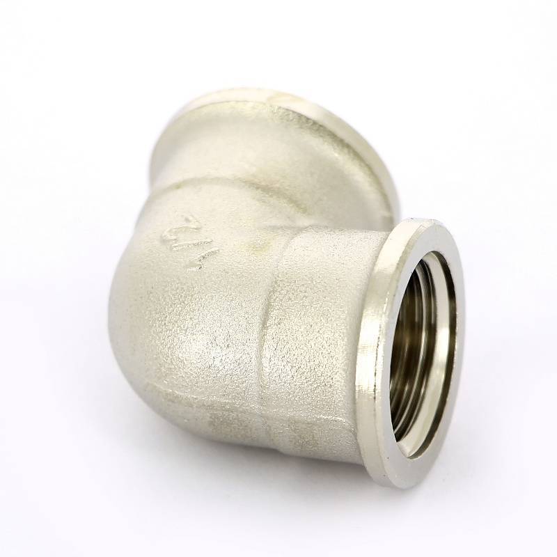 Угольник латунный никелированный Tiemme 1/2 ВР-ВР 1500133