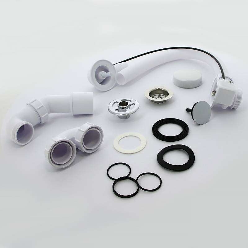 Слив-перелив для ванны McAlpine полуавтомат L575 мм хром MRB2CB-PB