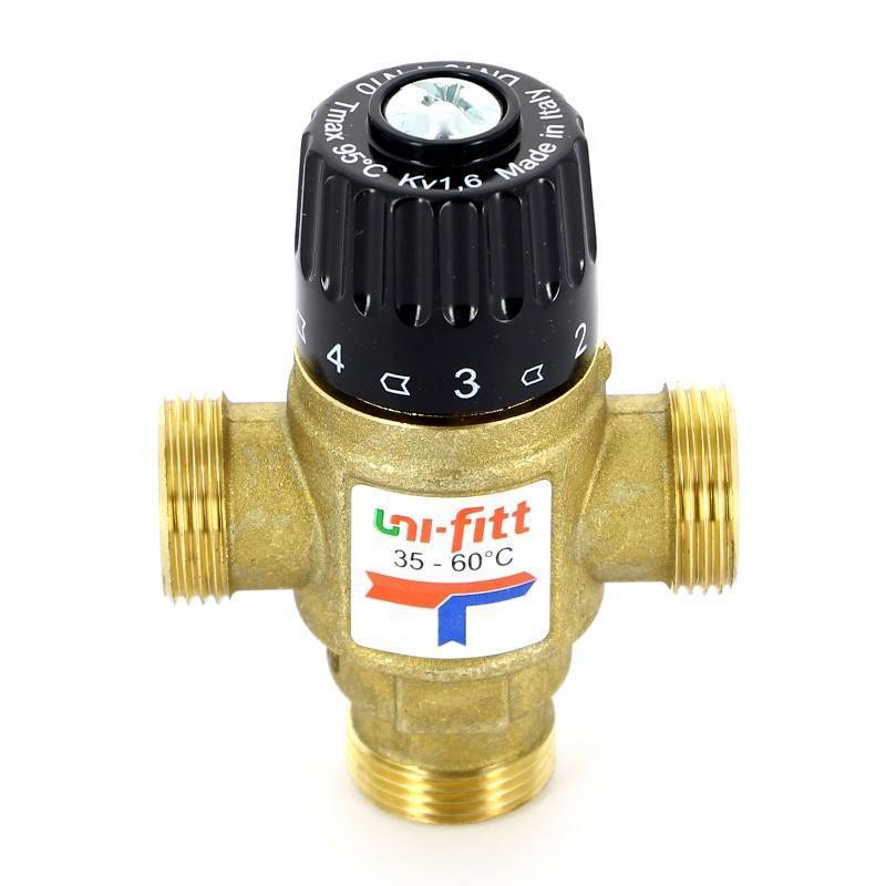 Клапан термосмесительный Uni-Fitt 3/4 35-60 °C боковое смешение 351G3130