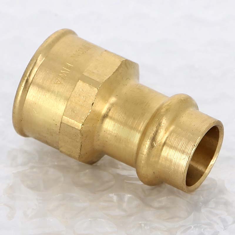 Муфта переходная пресс-В Viega Sanpress бронза 15х1/2 107543