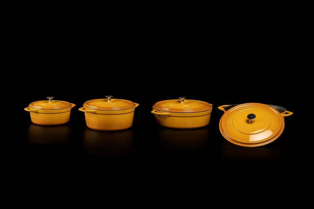 Кастрюля глубокая Hascevher Yeni Derin 28 см желтая A902528