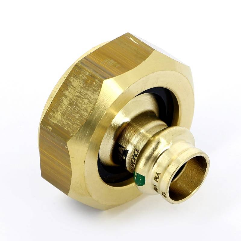 Муфта переходная пресс-В Viega Sanpress бронза 15х1 1/4 с плоским уплотнением 424534