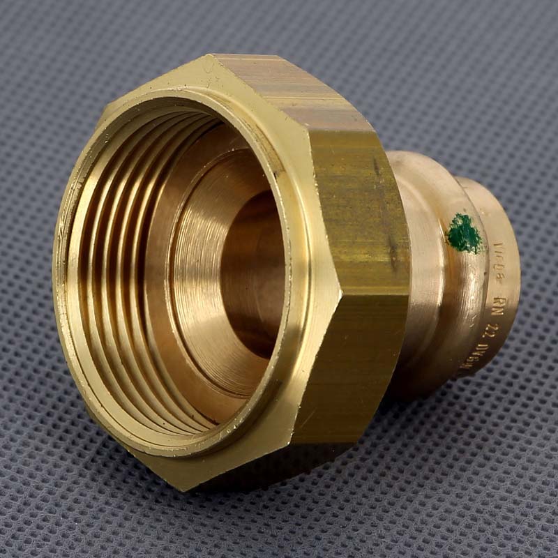 Муфта пресс с накидной гайкой Viega Sanpress 22x1 1/4 бронза 367015