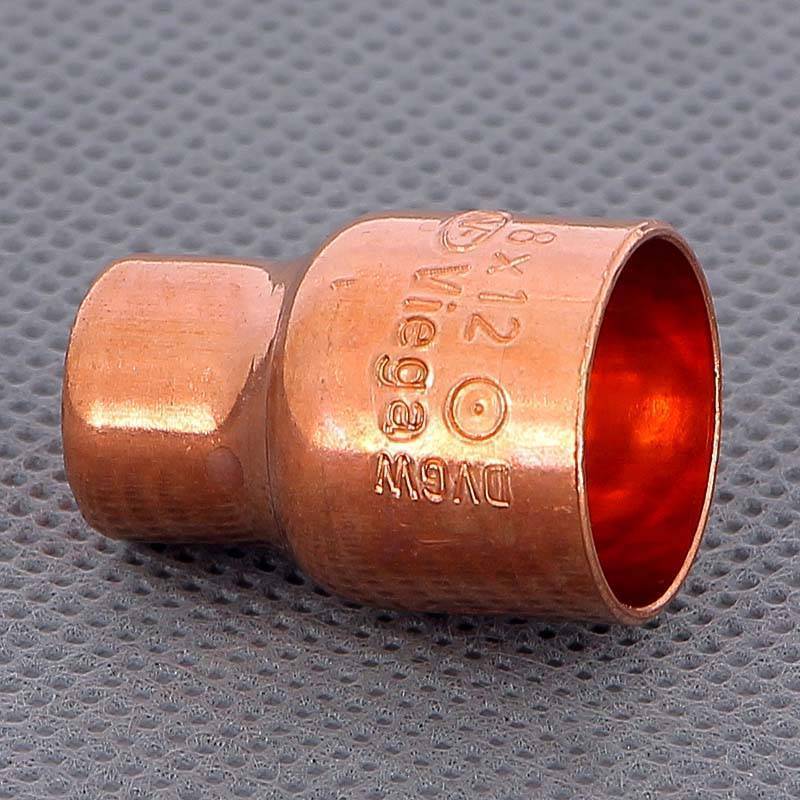 Муфта редукционная медная Viega 18х12 мм пайка 106874