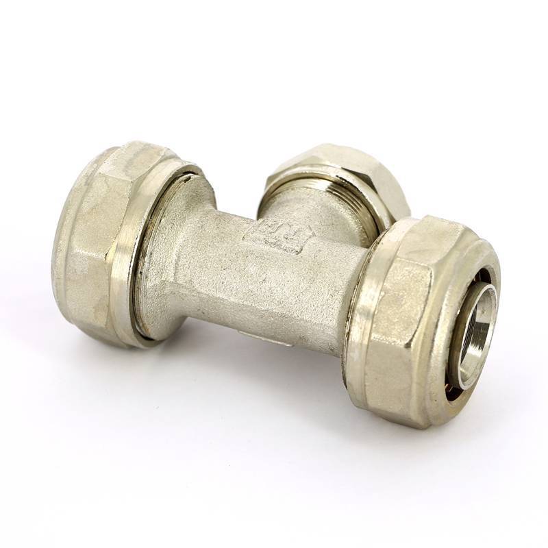 Тройник обжимной никелированный Tiemme 32х26х32 1600082