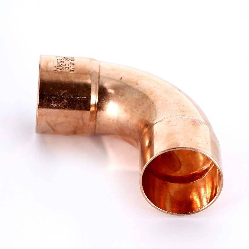 Отвод двухраструбный Viega 95002A под пайку 35 мм 90° 101046