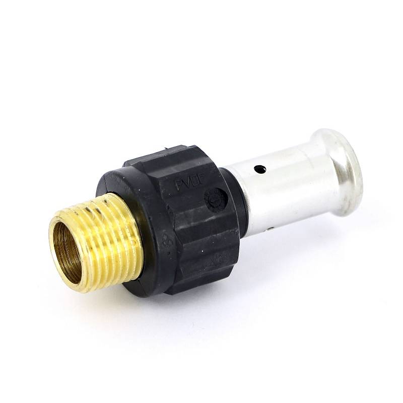 Муфта пресс с наружной резьбой Henco PVDF 16х1/2 17PK-1604