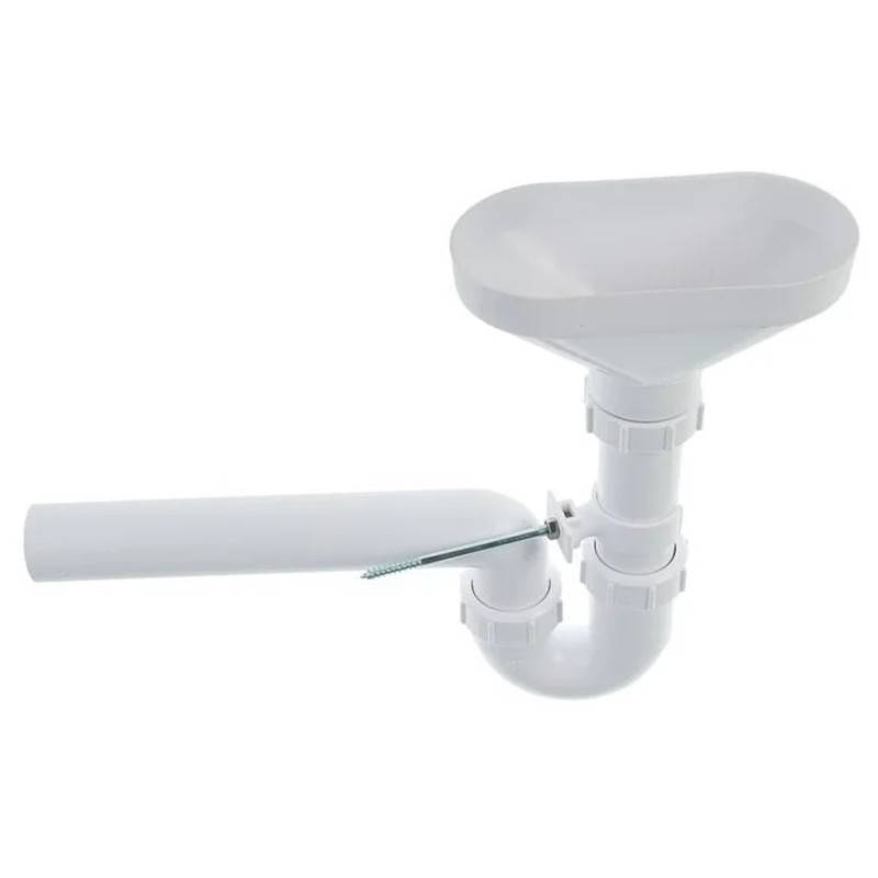 Сифон трубный McAlpine P-образный 1 1/2 х 40 мм с овальной воронкой HC740FUN