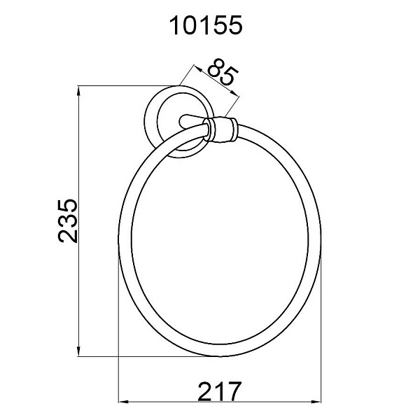Полотенцедержатель Boheme Palazzo кольцо подвесной золото 10155