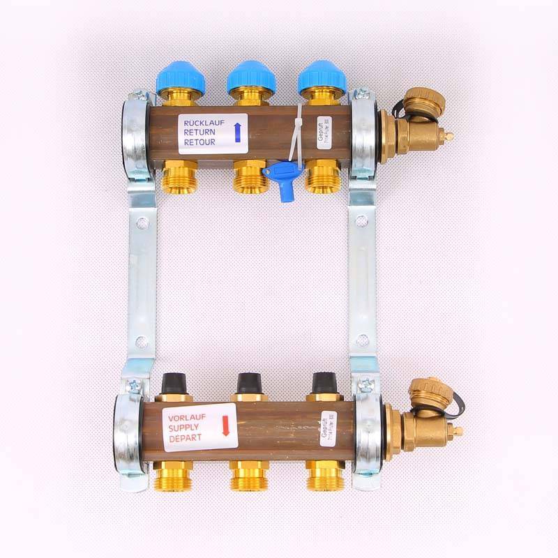 Коллекторная группа Watts HKV 1x3/4 EK 3 выхода с вентилями 10004174