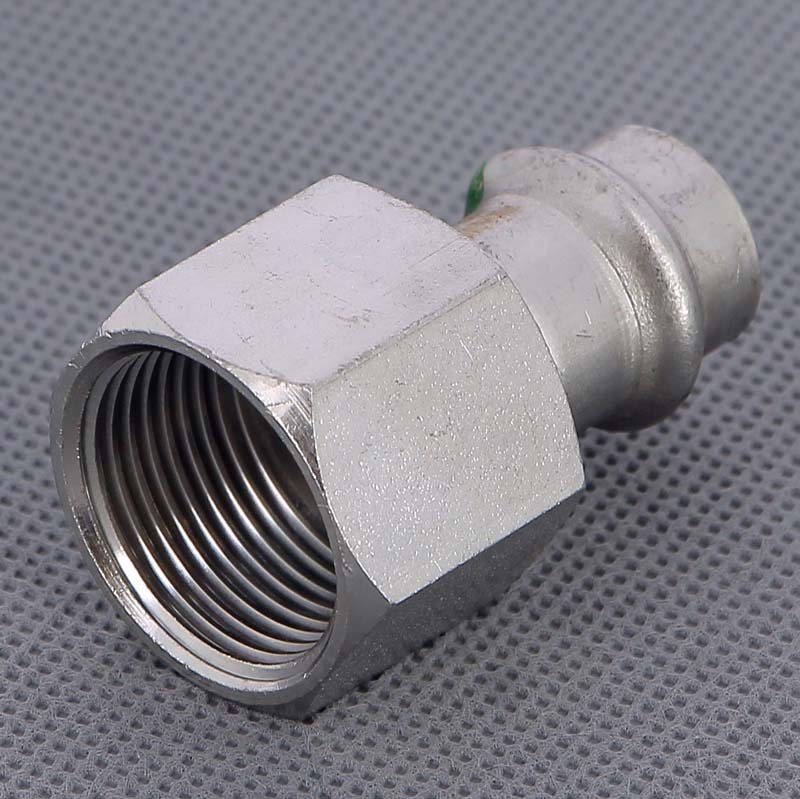 Муфта пресс с накидной гайкой Viega Sanpress Inox 15x3/4 нержавеющая сталь 437589