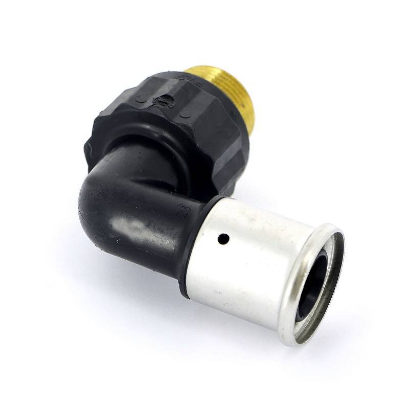 Угольник 90° пресс с наружной резьбой HENCO PVDF 26x3/4 5PK-2605