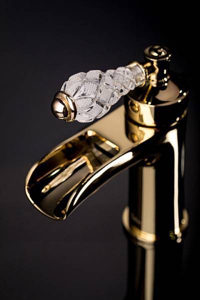 Смеситель для душа Boheme Crystal золото 284-CRST