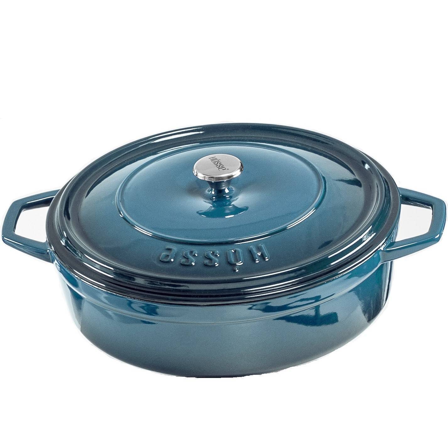 Кастрюля низкая Hascevher Y KT 28 см синяя A898028