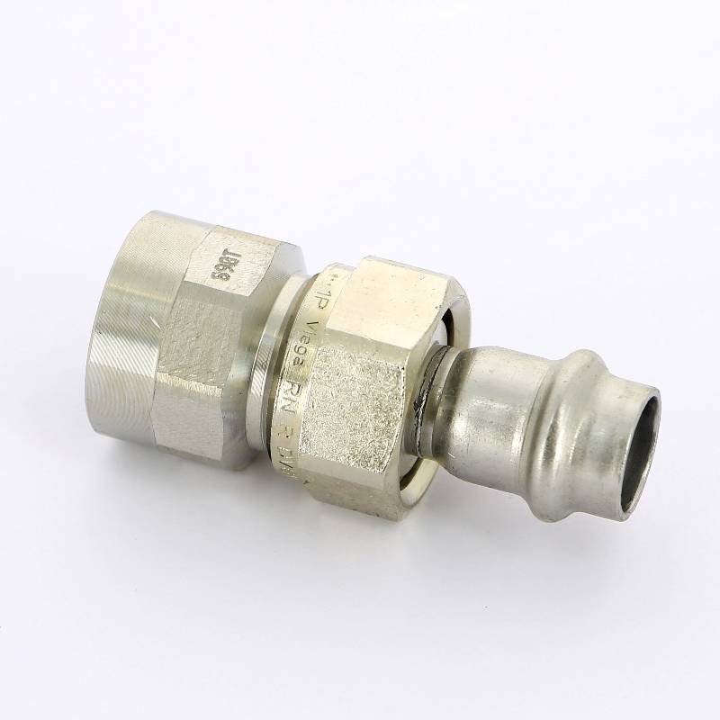 Муфта разъемная Viega Sanpress Inox 15х3/4 пресс-В с плоским уплотнением 437466