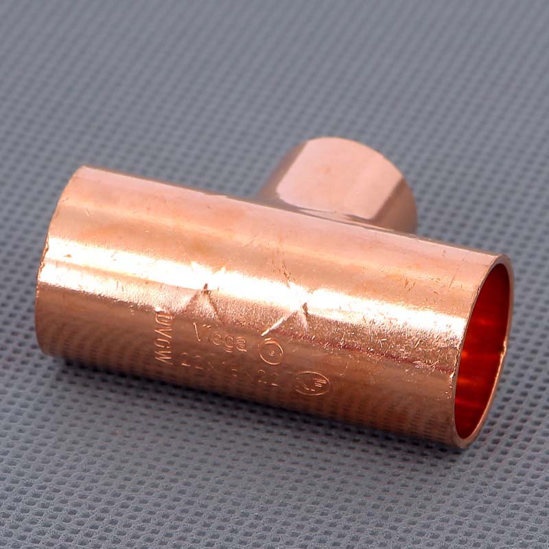 Тройник медный под пайку Viega 22х18х22 мм 101497