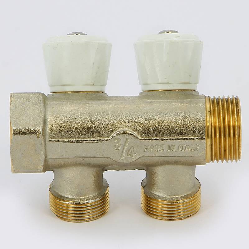 Коллектор с вентилями Emmeti 3/4 2 выхода M24x19 36 мм 01307260