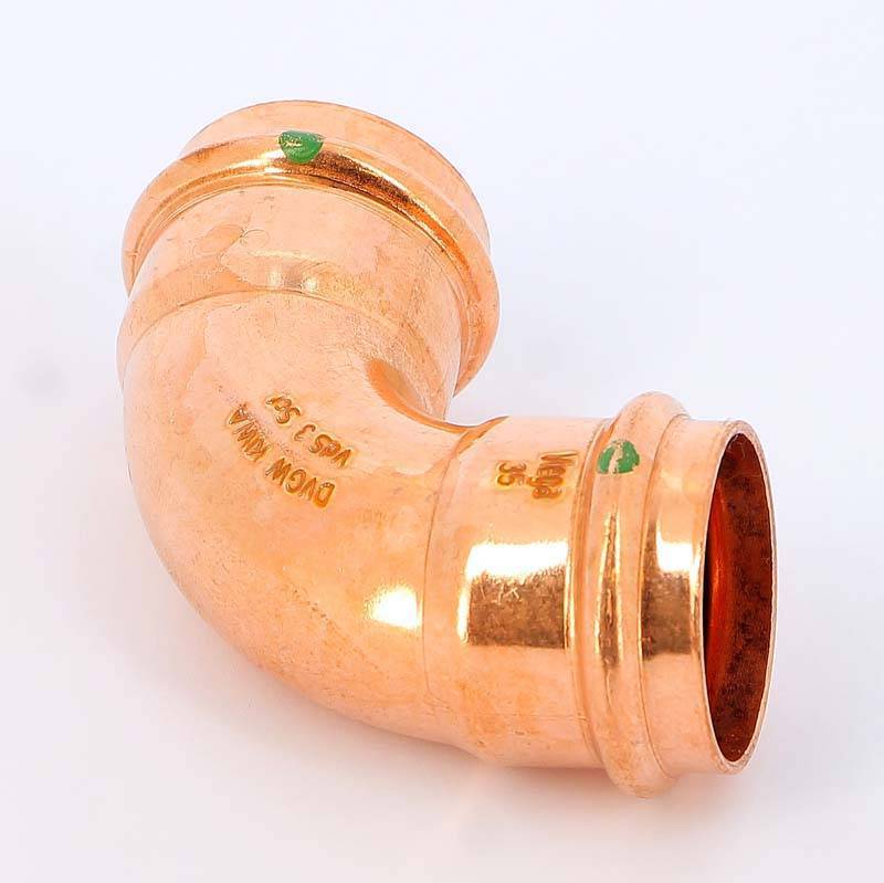 Угол 90° пресс медный Viega Profipress 35 мм 291532