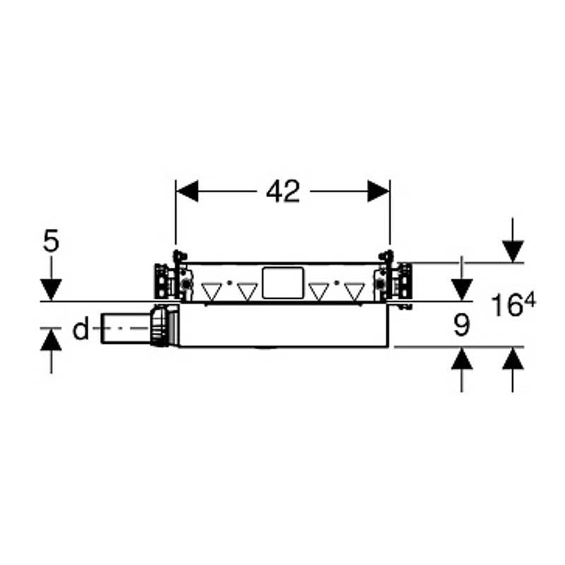 Монтажный элемент Geberit GIS для душа водоотвод в стене стяжка 90-200 мм 461.734.00.1