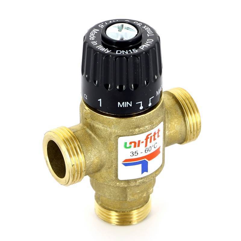 Клапан термосмесительный Uni-Fitt 3/4 35-60 °C боковое смешение 351G3130
