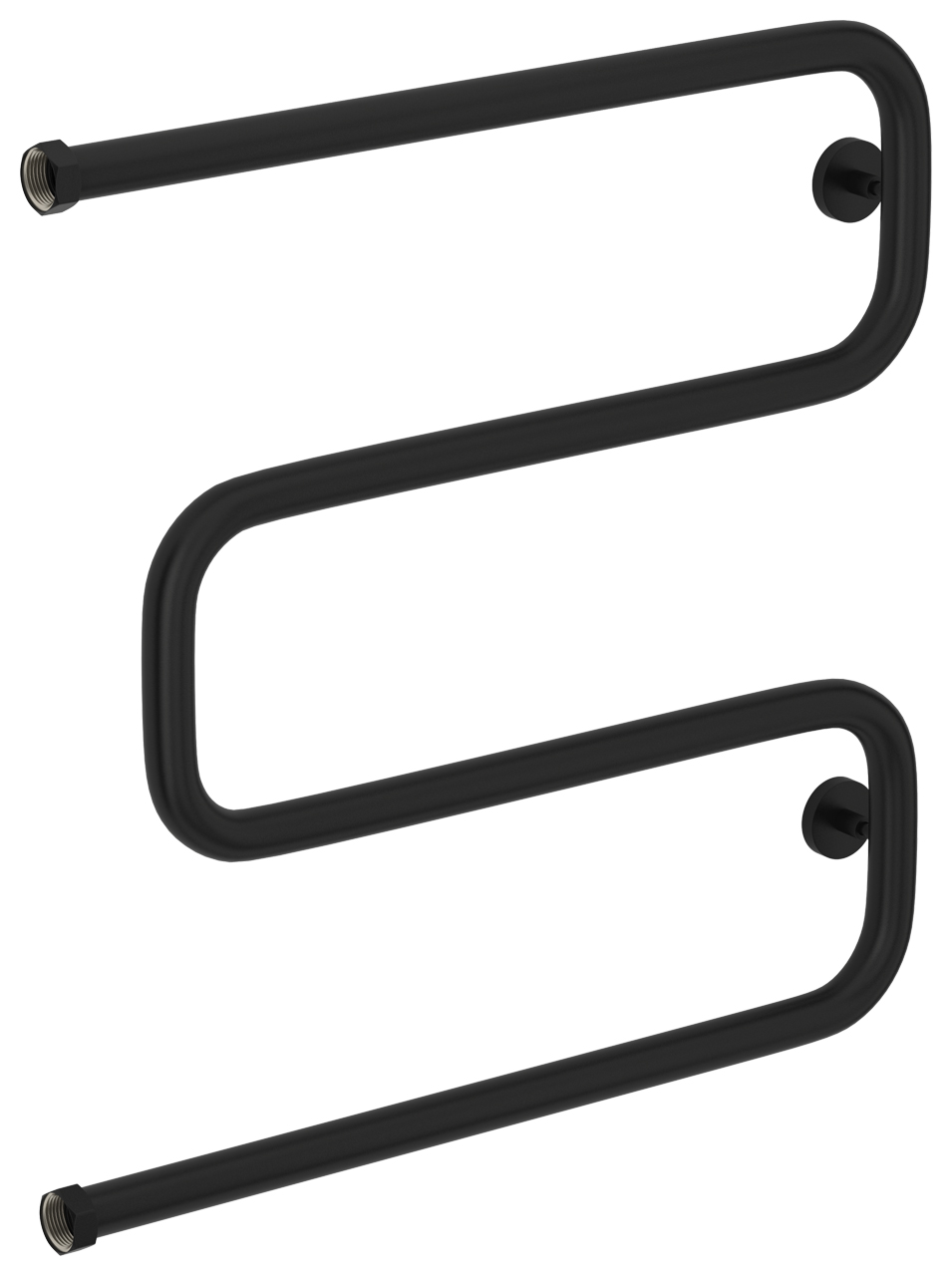 Полотенцесушитель водяной Сунержа Ш-образный 630х628 мм чёрный матовый 31-4014-6060