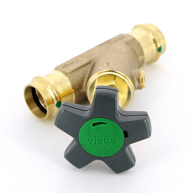 Вентиль комбинированный бронзовый Viega Easytop Basic CRV 28 мм 757229