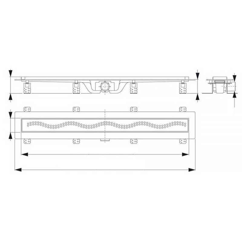 Душевой лоток Alca APZ9 Simple с решеткой 750 мм AG100201750