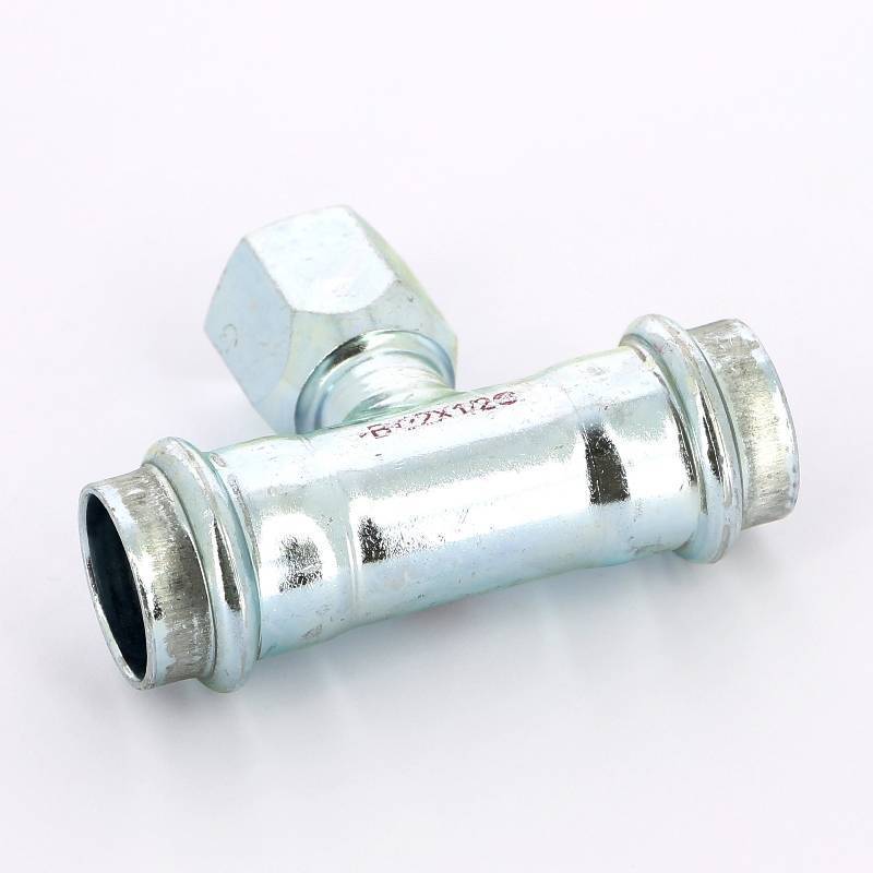 Тройник пресс-В IBP B-Press Carbon 22x1/2x22 мм оцинкованная сталь PC4130G0220422