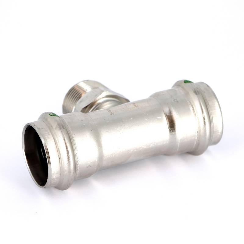 Тройник пресс-НР нержавеющая сталь Viega Sanpress Inox 28х3/4х28 мм 445997