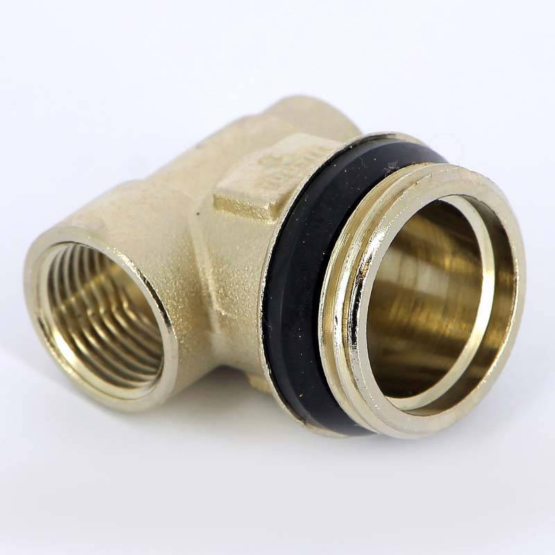 Концевик для коллектора Tiemme никелированный 1/2x1x3/8 ВНВ 1950003