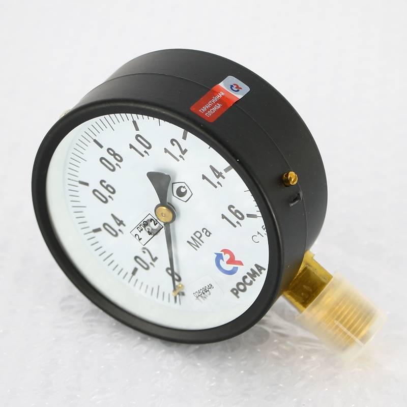 Манометр Росма ТМ-510P.00 100 мм 0-16 бар G1/2 радиальный кл.1.5 00000006833