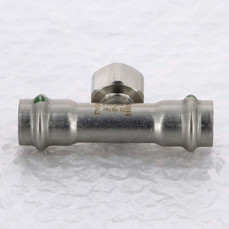 Тройник пресс Sanpress Inox Viega нержавеющая сталь 18х1/2х18 мм ВР 437152