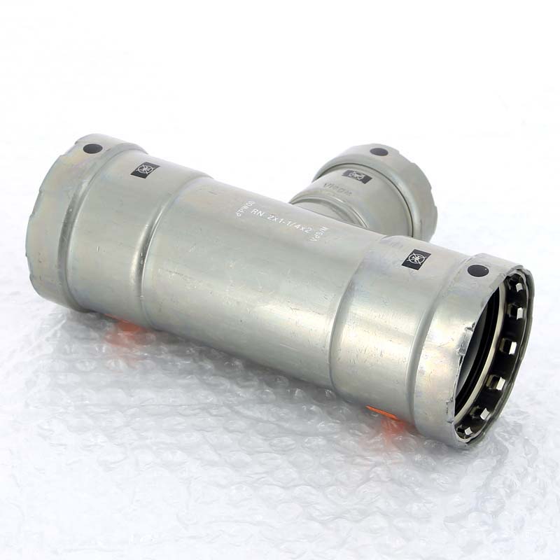 Тройник пресс Megapress Viega 2x1 1/4x2 695149