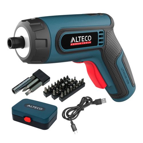 Аккумуляторная отвертка угловая ALTECO CSD 4V 67506