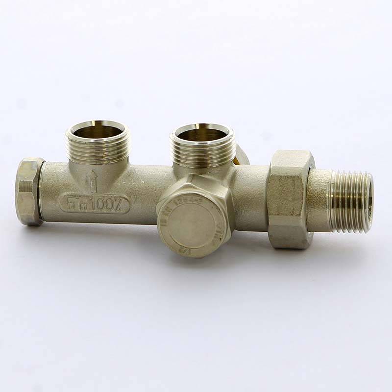 Узел радиаторный Tiemme 1/2 - M24x19 для двухтрубных систем разводка в стену 3370006