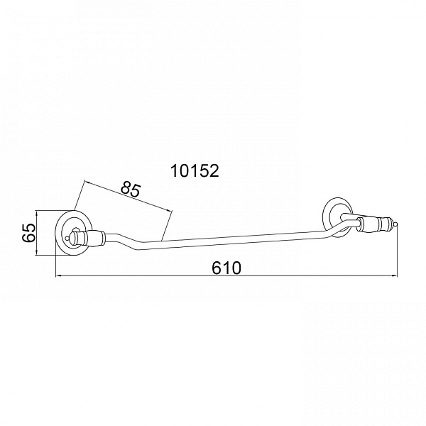 Полотенцедержатель Boheme Palazzo подвесной золото 10152