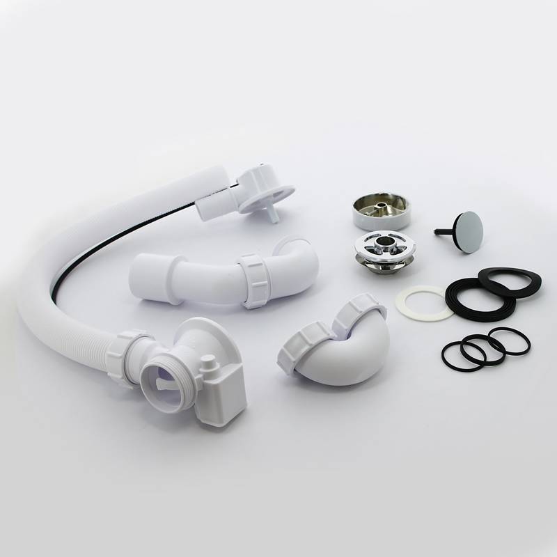 Слив-перелив для ванны McAlpine полуавтомат L575 мм хром MRB2CB-PB